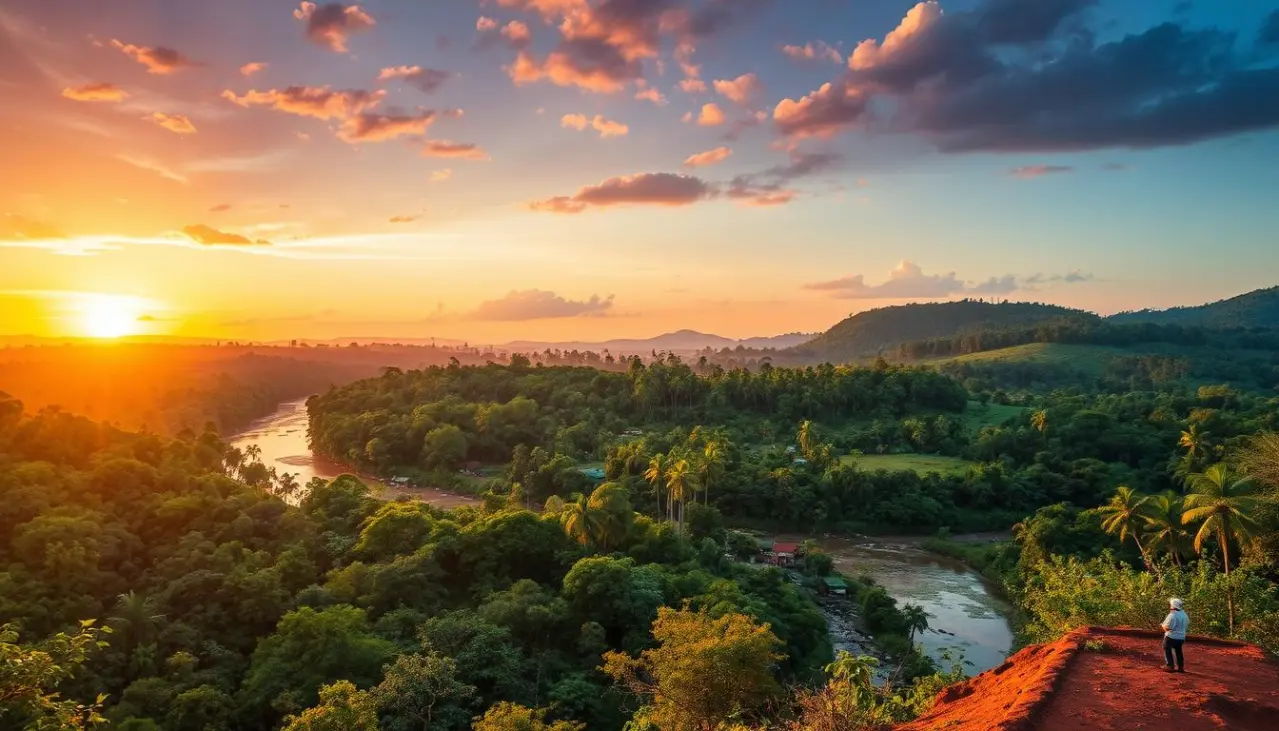 Dense Central African forest landscape